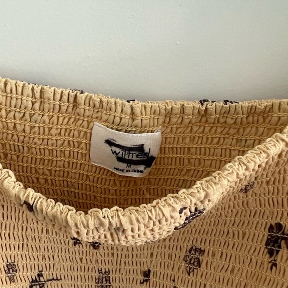 Aritzia Wilfred Tempest Mini Dress - Yellow / Floral (M) - Picture 8 of 8